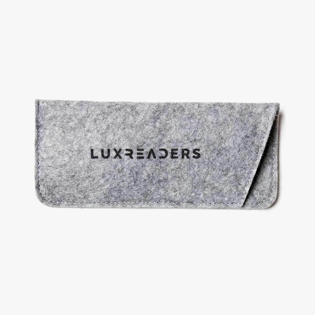 Luxreaders stylish Women's Malmö Crystal White Blue light glasses. Made from Acetate in a Square shape.