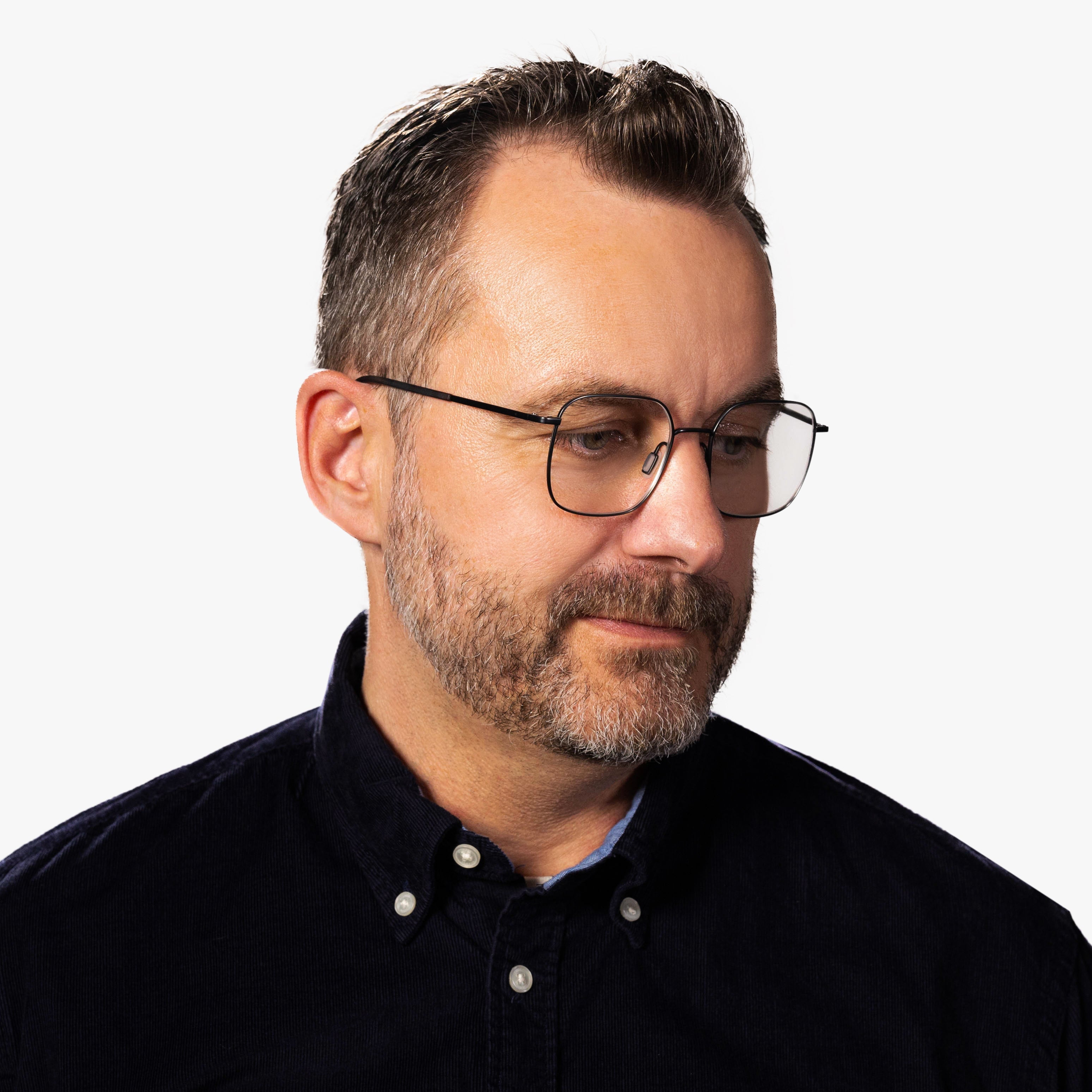 Luxreaders stylish Båstad Gun Reading glasses. Made from Titanium in a Round shape.