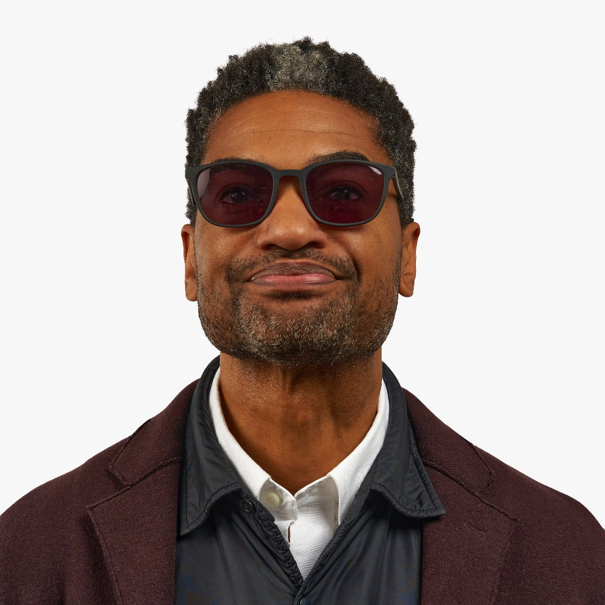 Luxreaders stylish Ebeltoft Black Sunglasses. Made from Acetate in a Square shape.