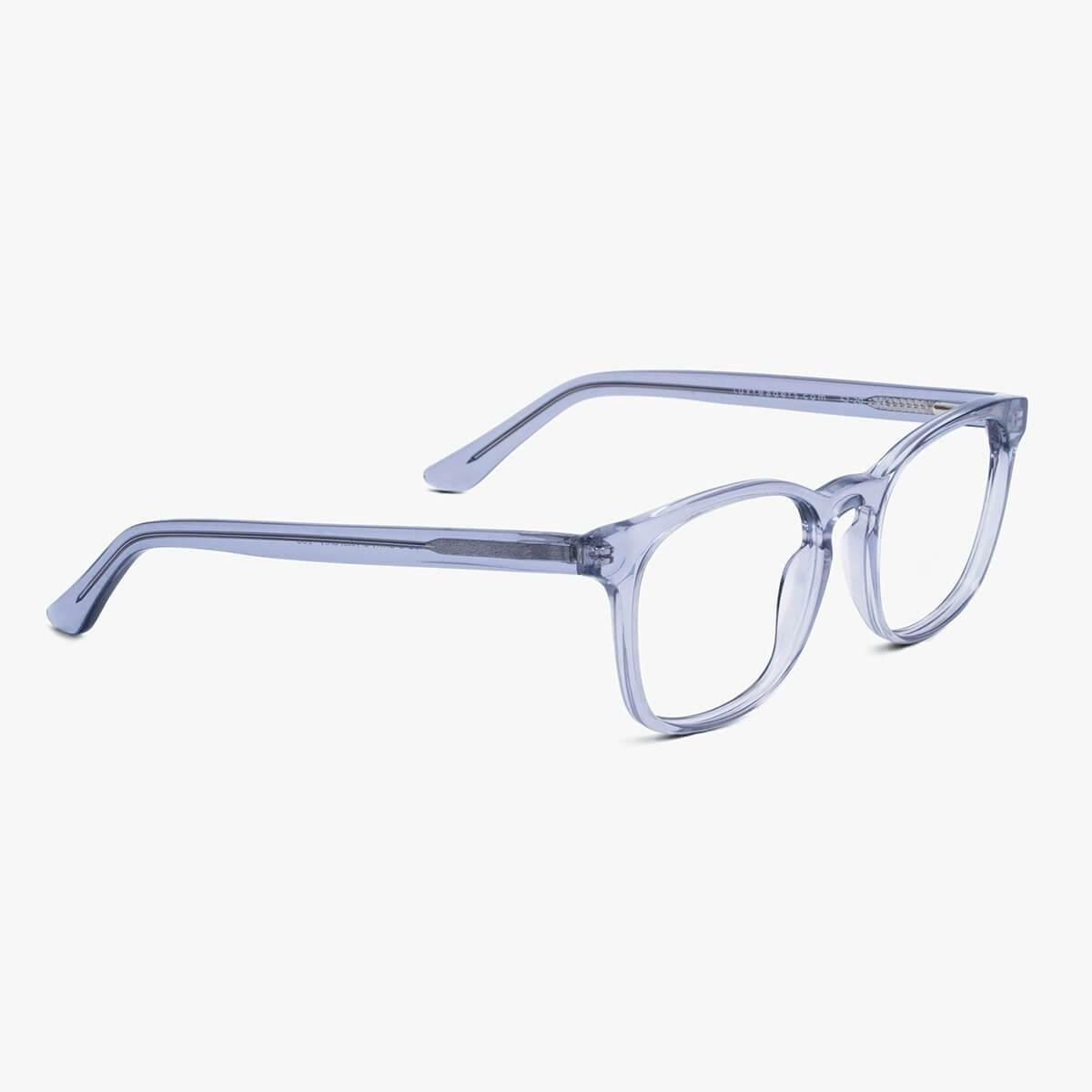 Crystal grey reading glasses with square frames