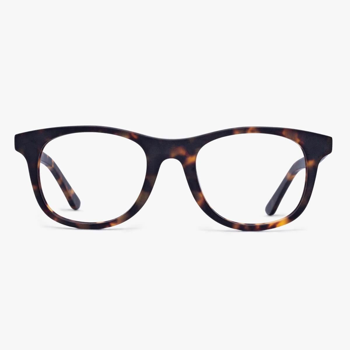 Luxreaders stylish Malmö Dark Turtle Reading glasses. Made from Acetate in a Square shape.