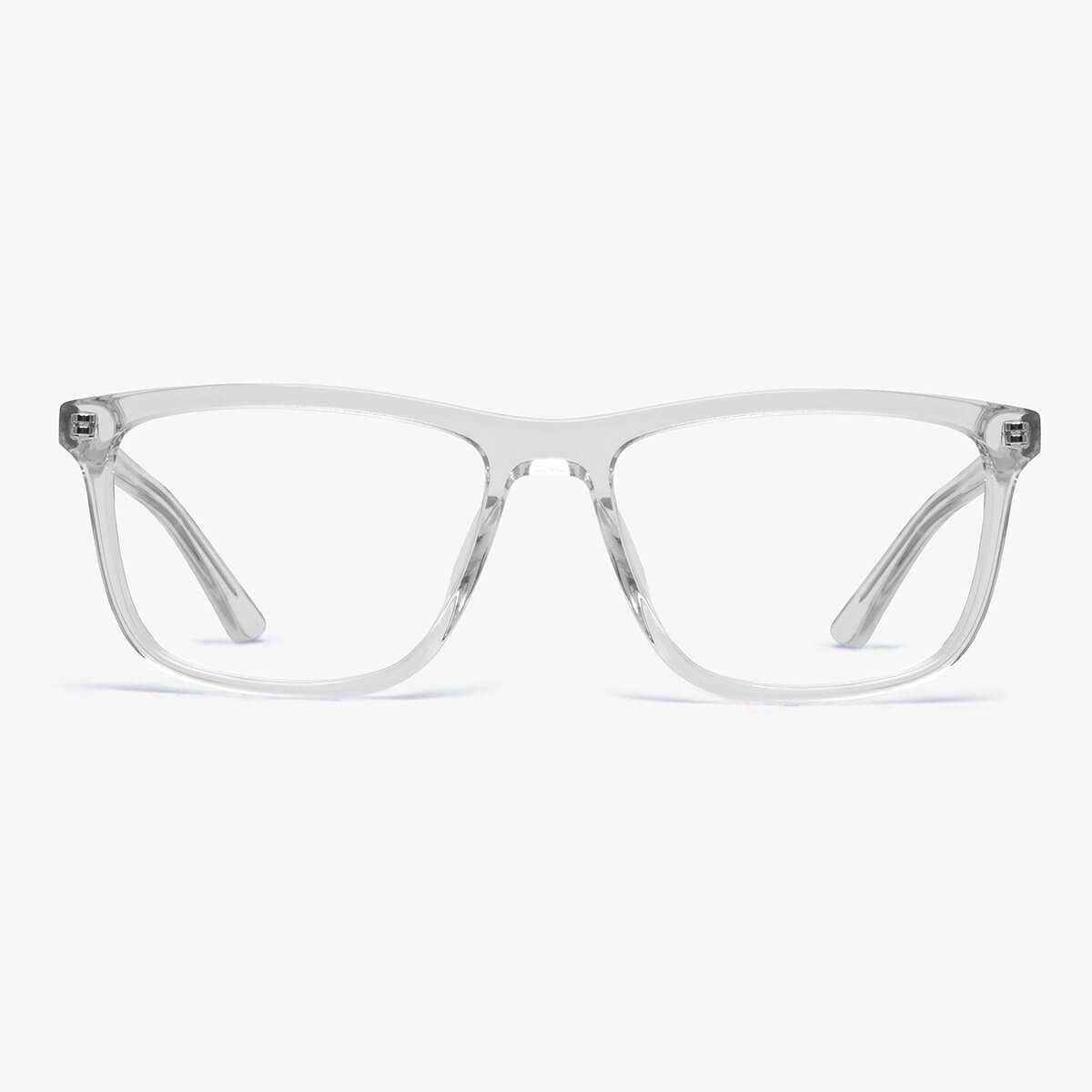 Luxreaders stylish Women's Oslo Crystal White Reading glasses. Made from Acetate in a Square shape.