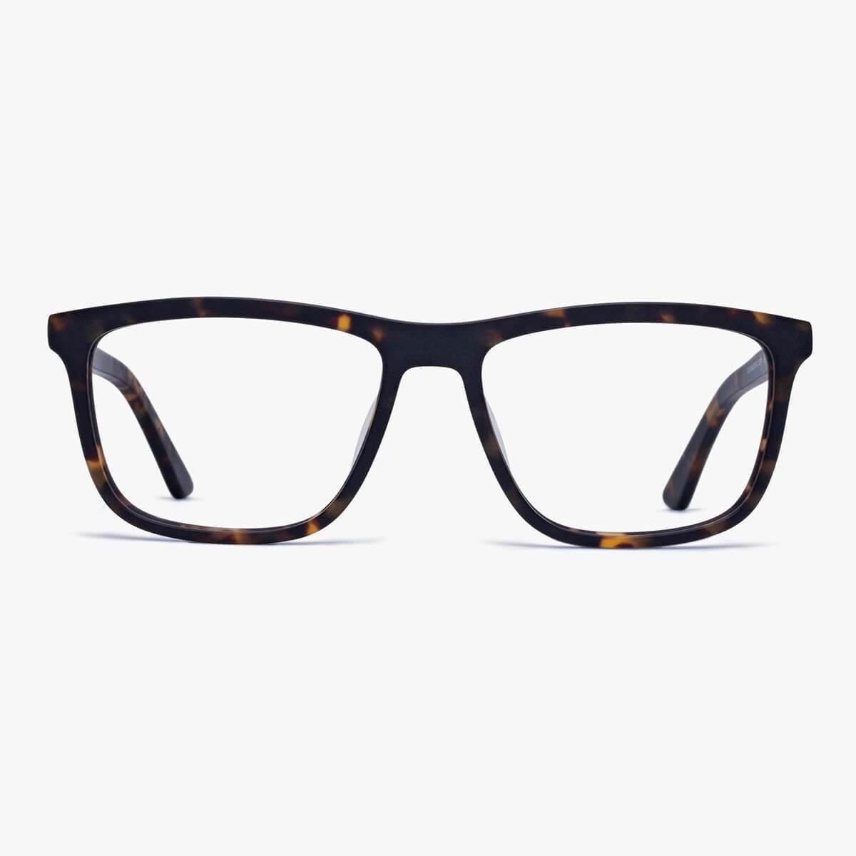 Luxreaders stylish Women's Oslo Dark Turtle Reading glasses. Made from Acetate in a Square shape.