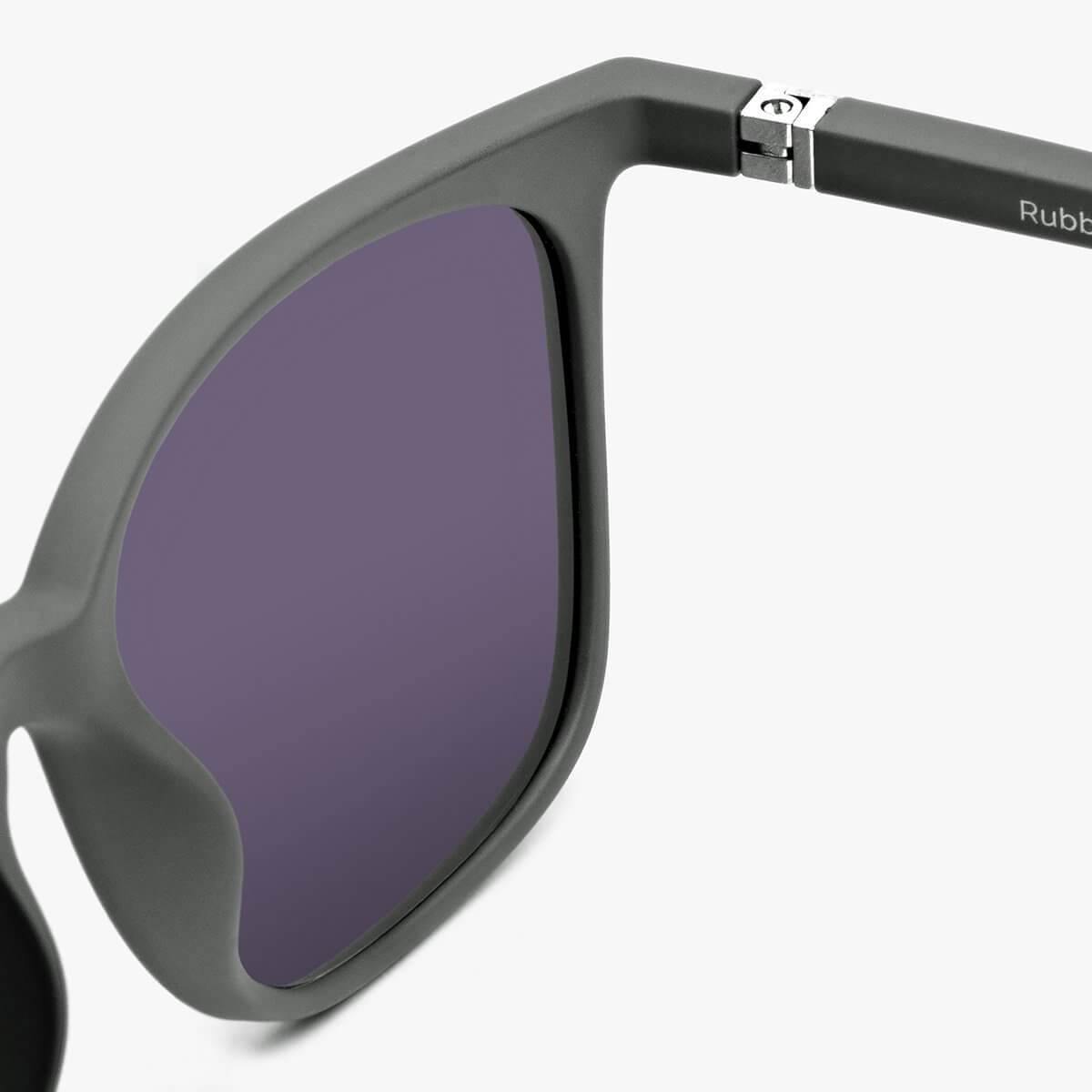 Luxreaders stylish Men's Fyn Dark Army Sunglasses. Made from Rubber in a Square shape.