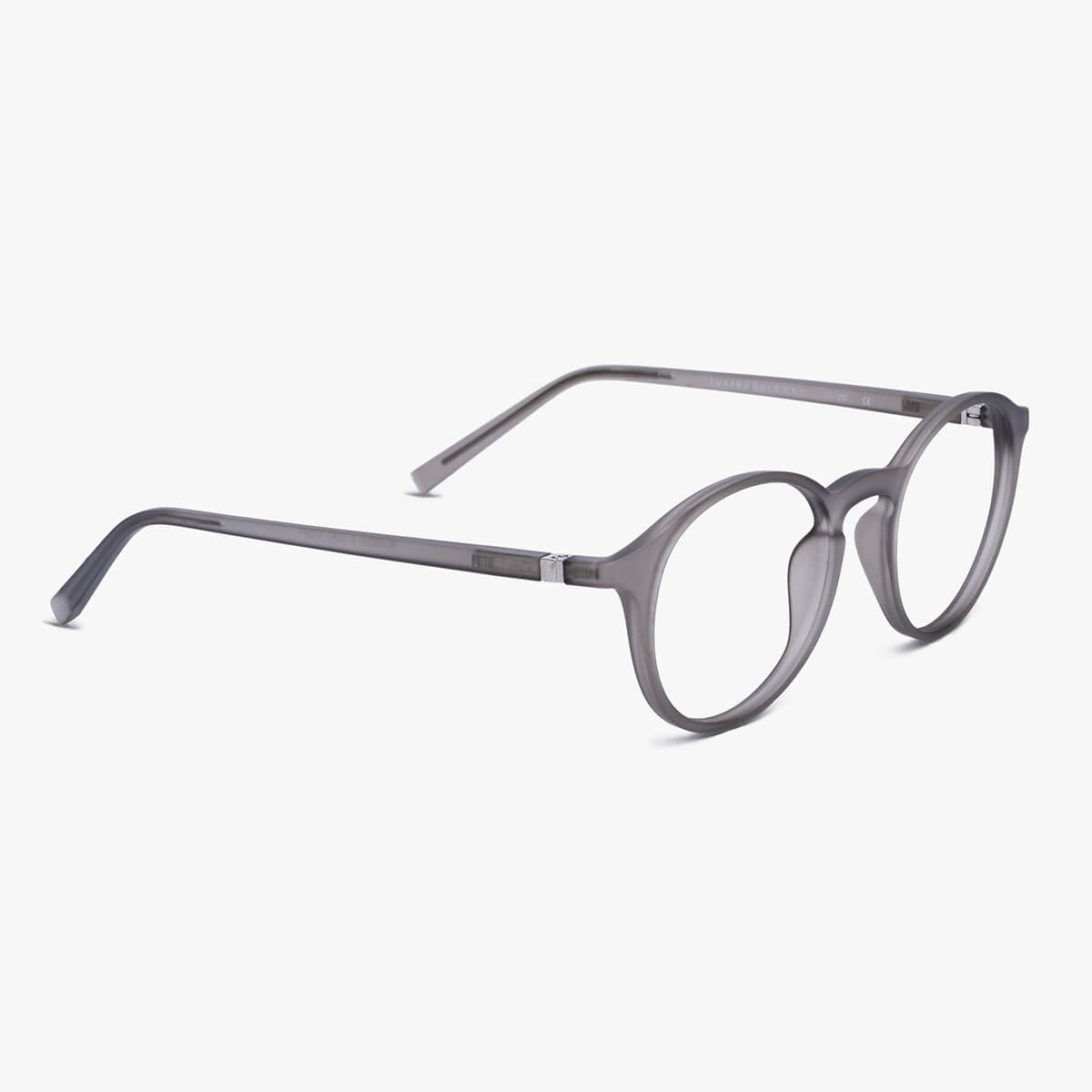 Læsø Grey round grey reading glasses with sleek design