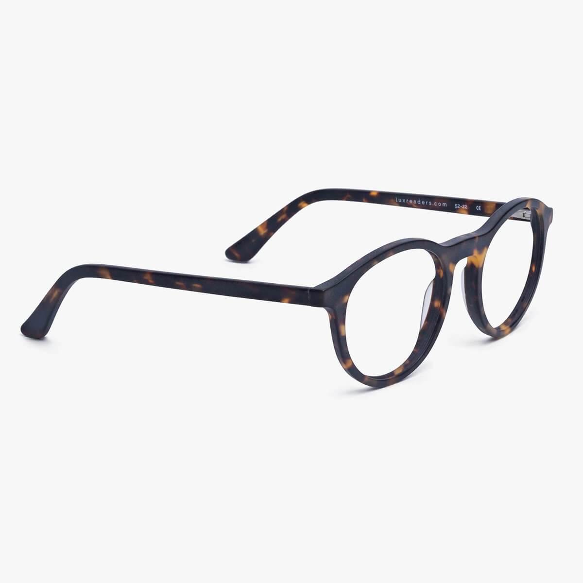 Løkken Dark Turtle round reading glasses with dark tortoiseshell pattern