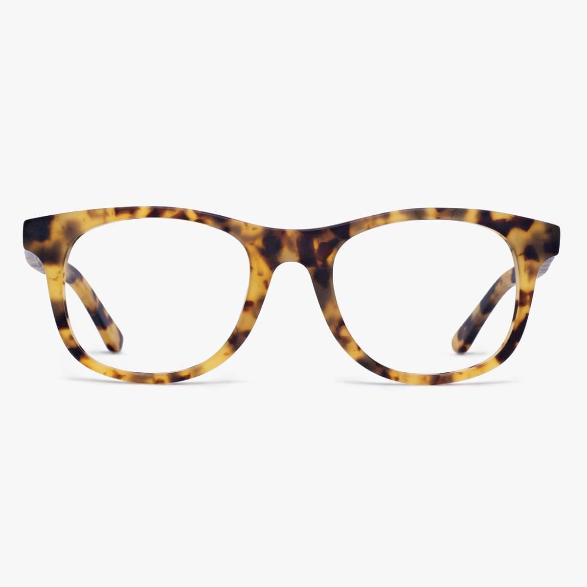 Malmö Light Turtle reading glasses with a mottled brown frame