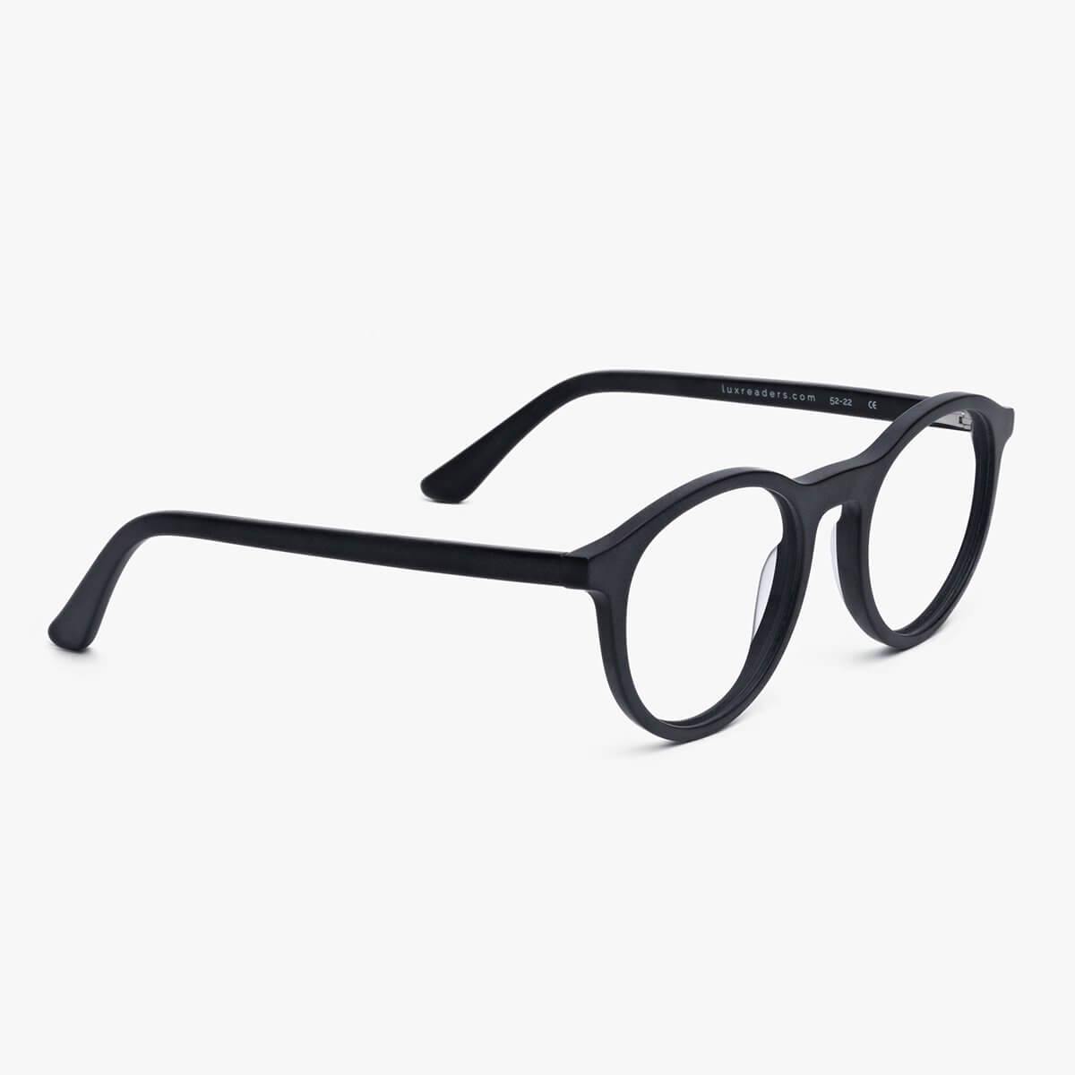 Men's Løkken Black glasses with round black frame from Luxreaders