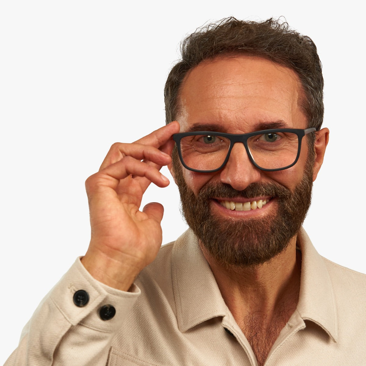 Person wearing Oslo Black glasses