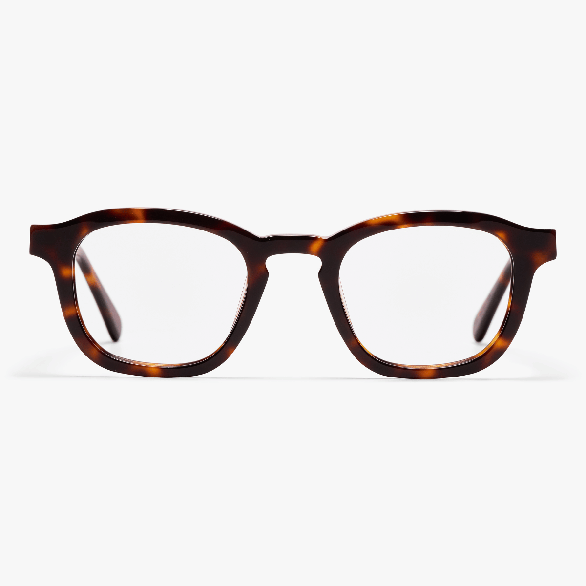 Tortoiseshell square reading glasses