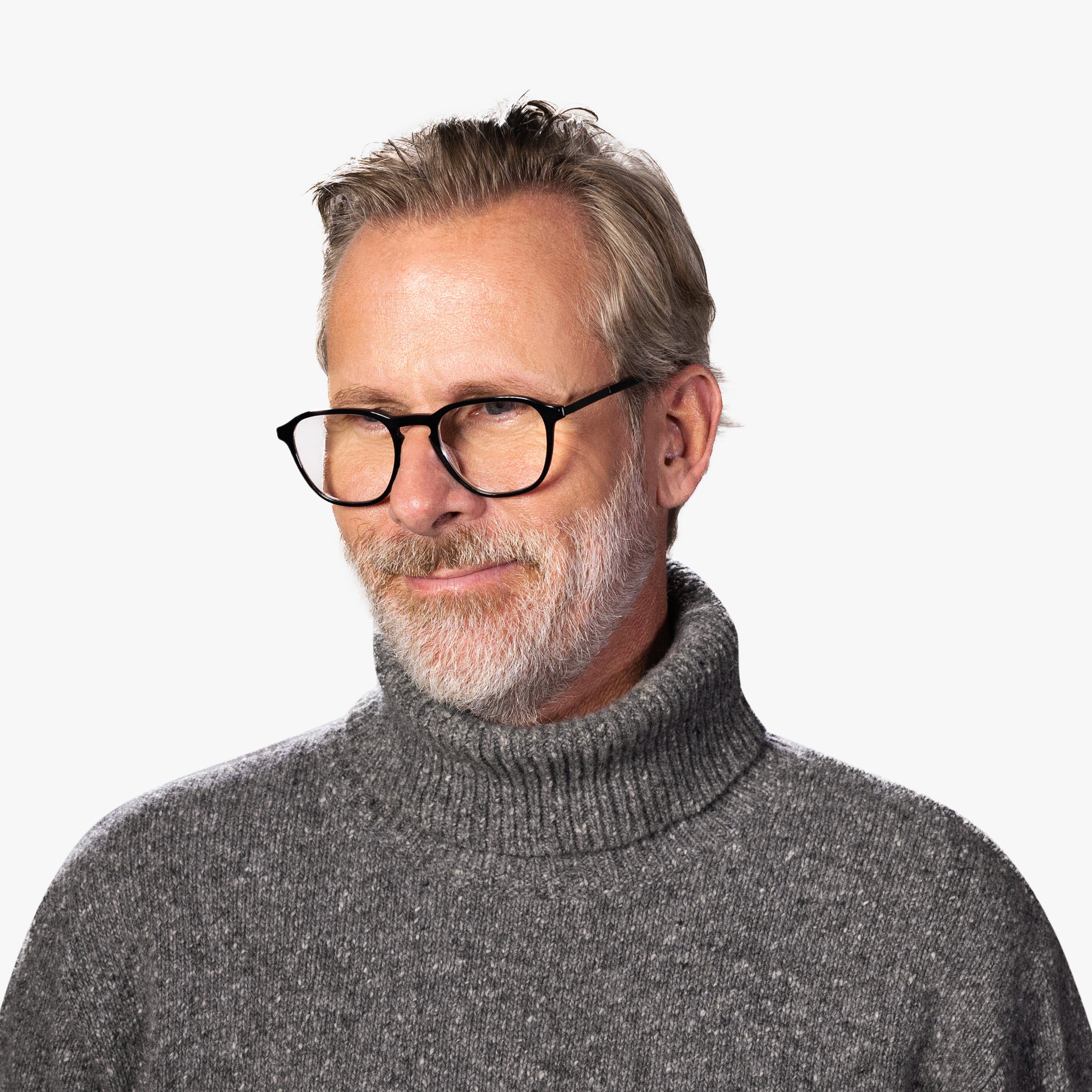 Person wearing Men's Rønne Black glasses