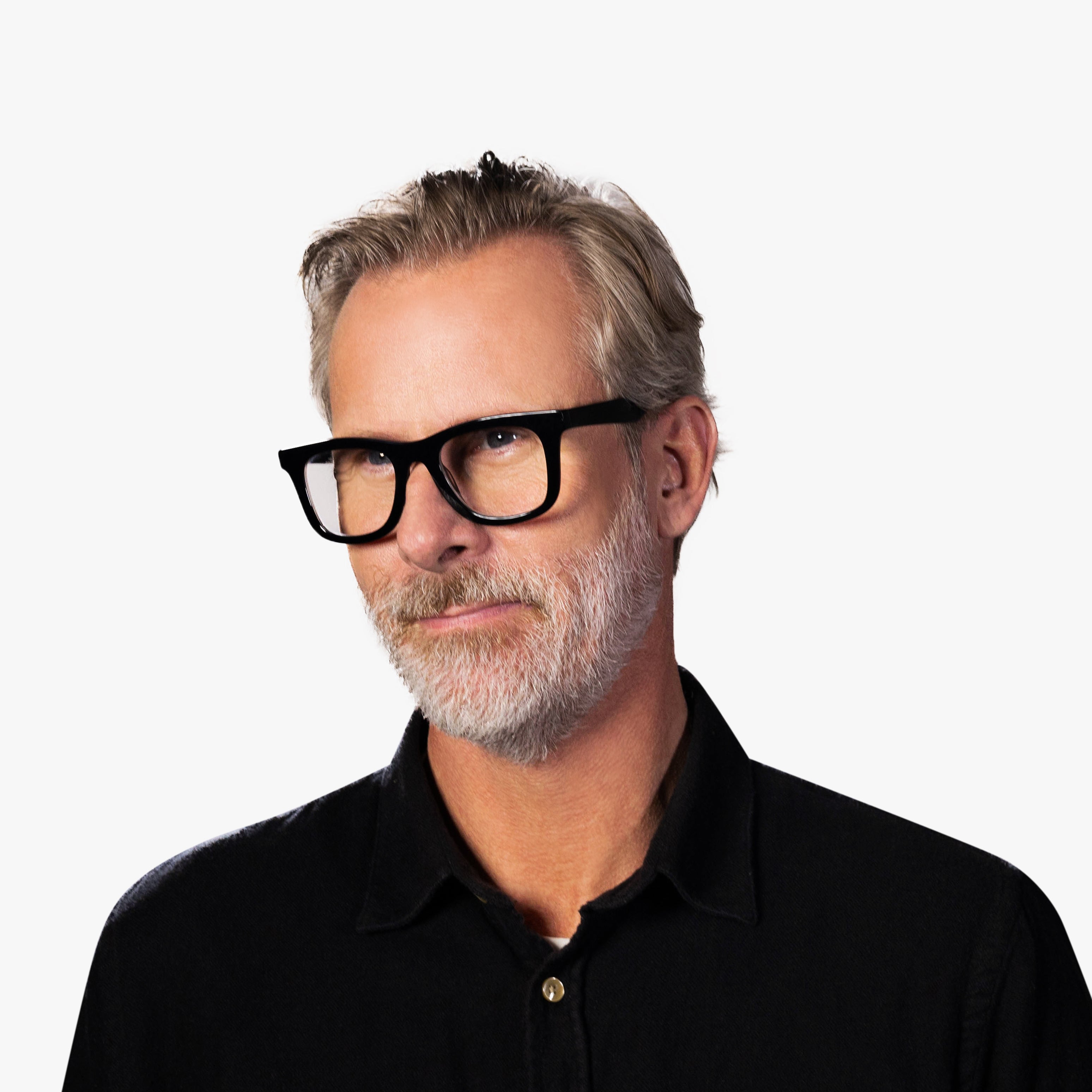 Person wearing Men's Samsø Black glasses