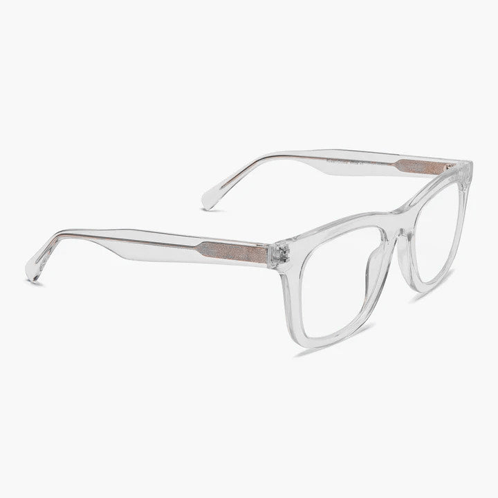 Men's Samsø crystal white reading glasses with clear frames