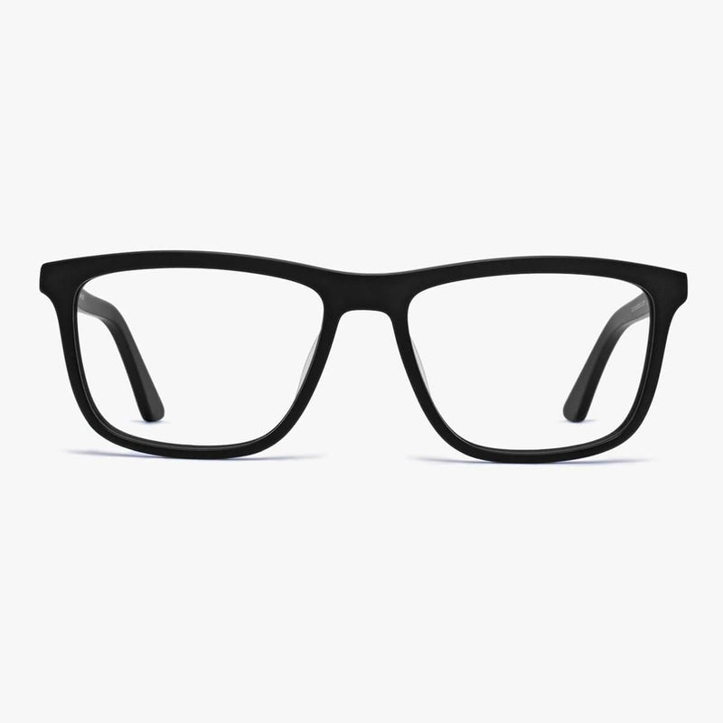 Oslo Black rectangular black-frame glasses