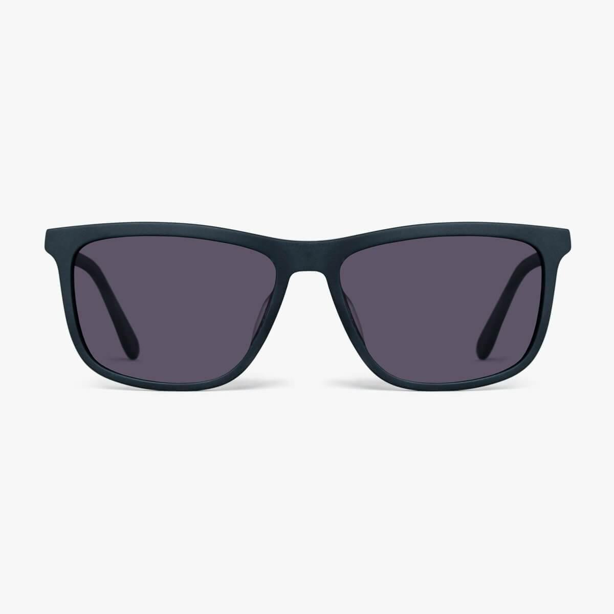 Oslo Black rectangular sunglasses with dark lenses
