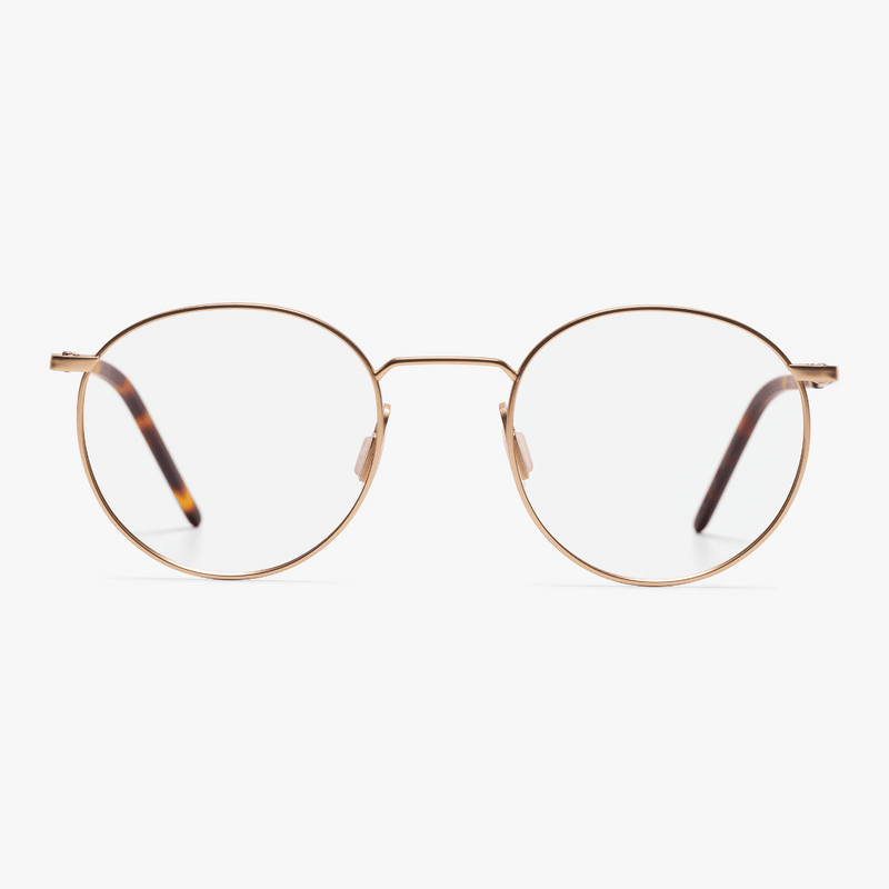 Silkeborg Gold round glasses with gold metal frame
