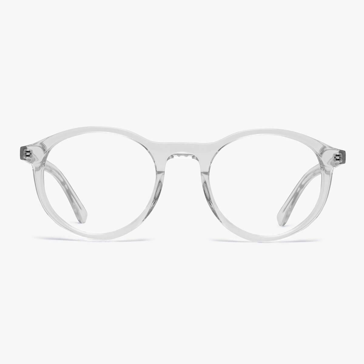 Women's Løkken crystal white glasses with clear frames