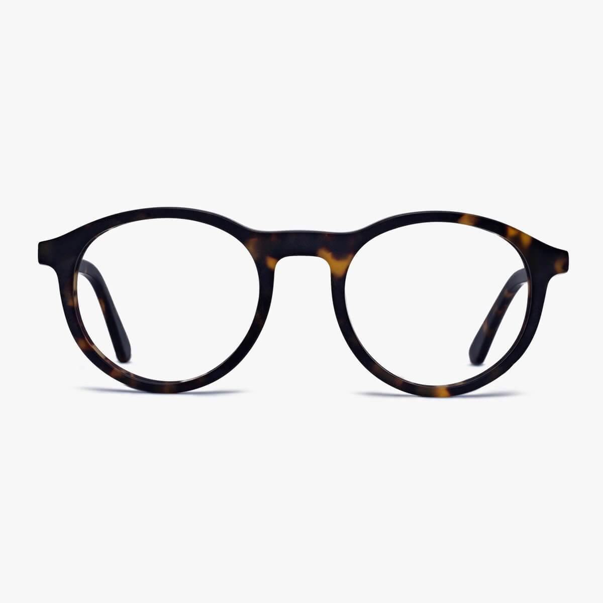 Women's Løkken Dark Turtle round tortoiseshell reading glasses