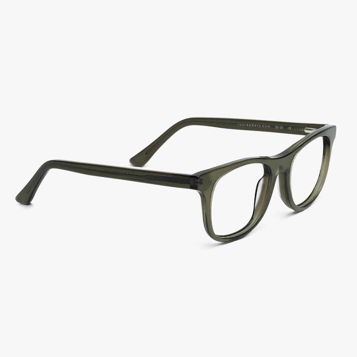 Women's Malmö shiny olive glasses with sleek design