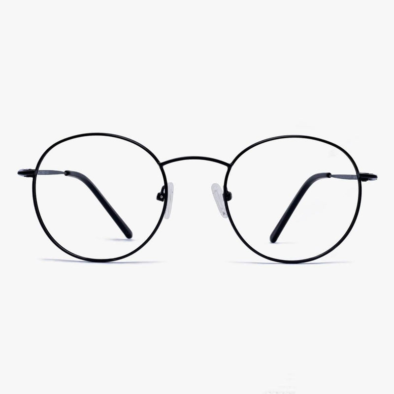 Women's Tromsø Black round glasses with thin black frame